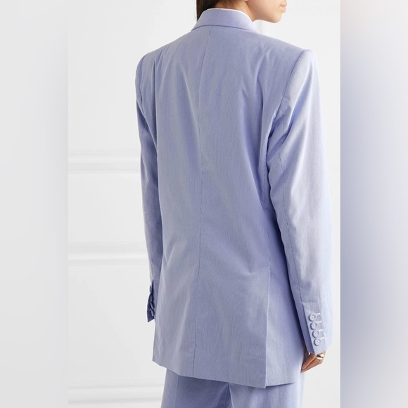 Vivienne Westwood - Oversized Double-Breasted Pinstriped Cotton-blend Blazer 42 - Picture 2 of 11
